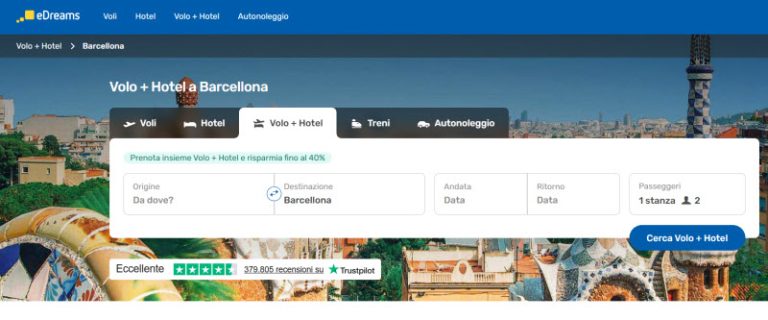 Volo Hotel Natale Barcellona