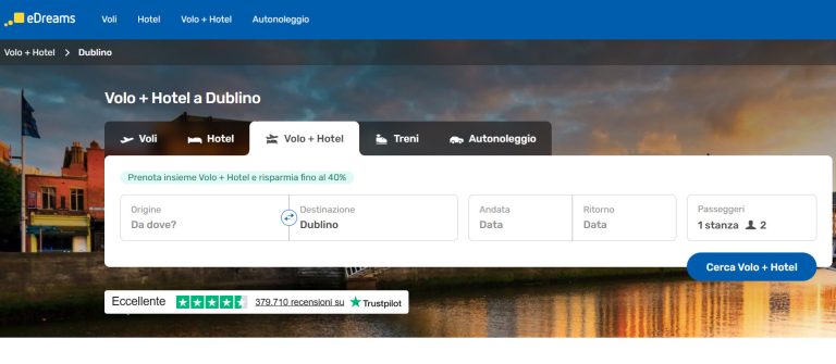 Volo Hotel Natale Dublino