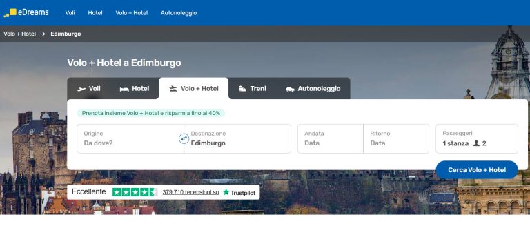 Volo Hotel Natale Edimburgo